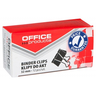 Біндер 32мм чорний 12шт. OFFICE PRODUCTS 18093219-05